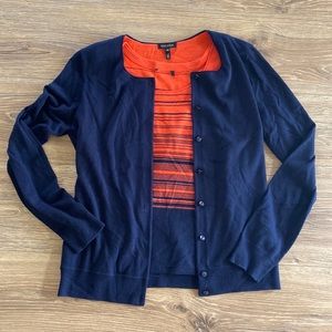 ❄️ Escada Navy & Red Striped Sweater Set ❄️